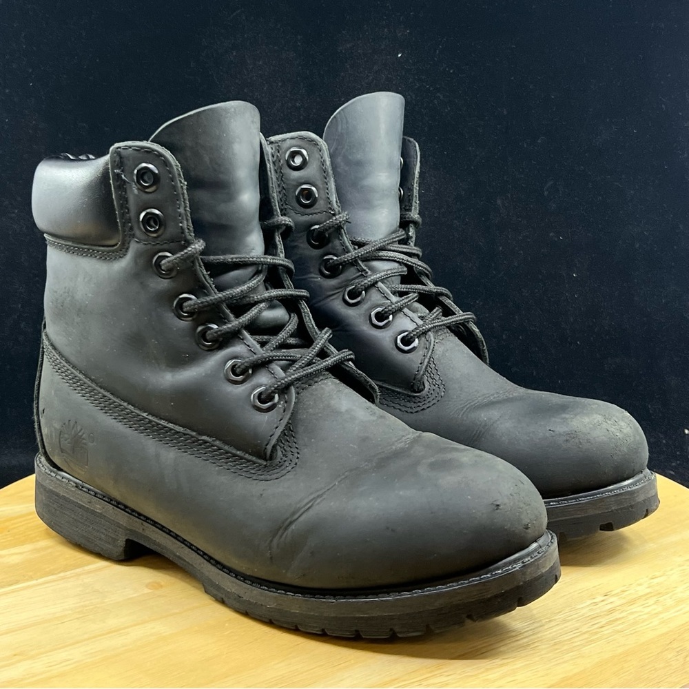 Timberland Men's Premium Black Suede Size 7 M Ankle Boots (Wmns size 8.5) - Picture 5 of 10